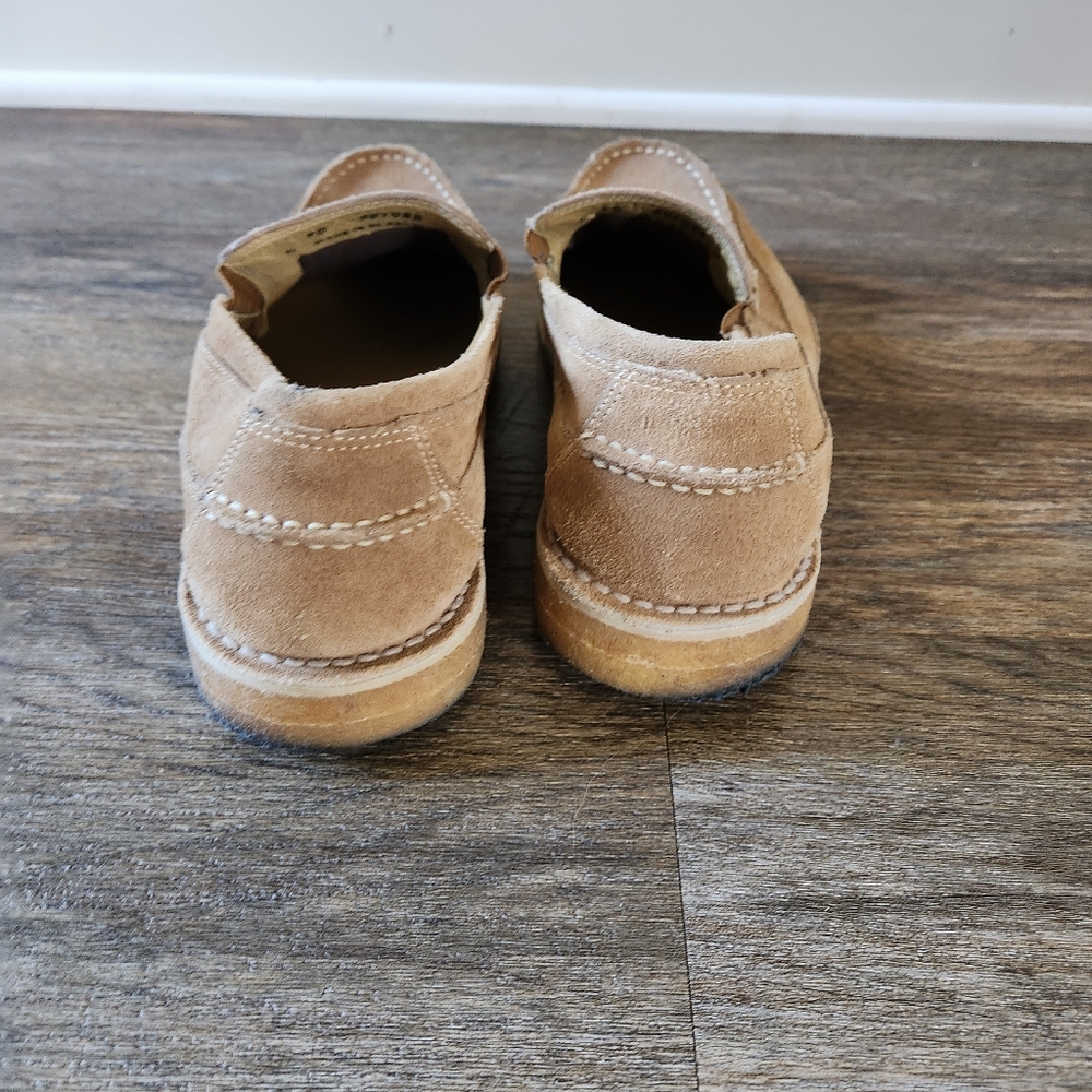 L.L. Bean Men's Light Brown Suede Slip-On Loafers Sz 9 - Picture 5 of 8